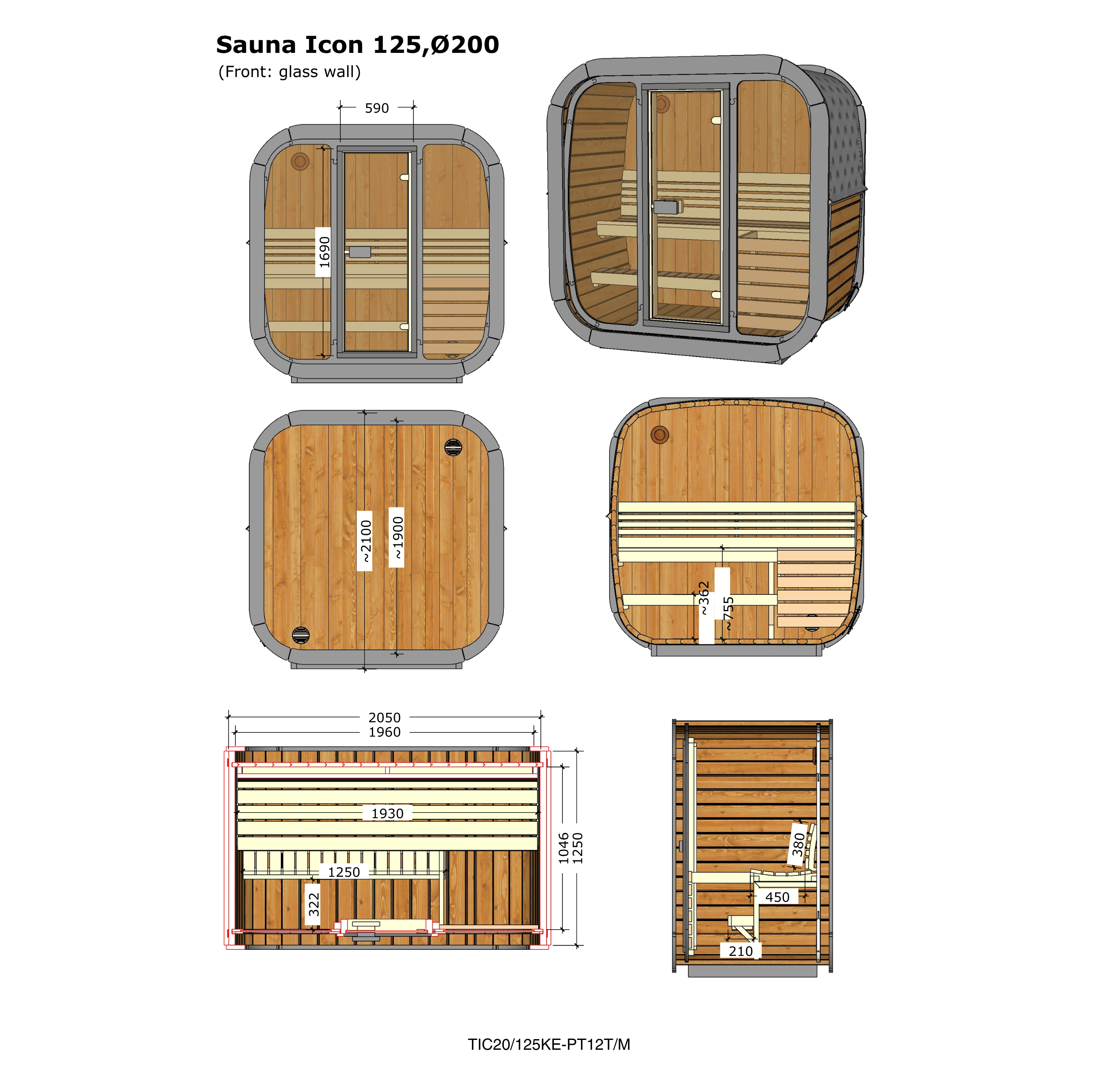 Liekki Icon 125 - Full Glass Wall